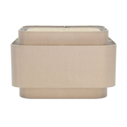 Triple Stack Tan Faux Silk Shade