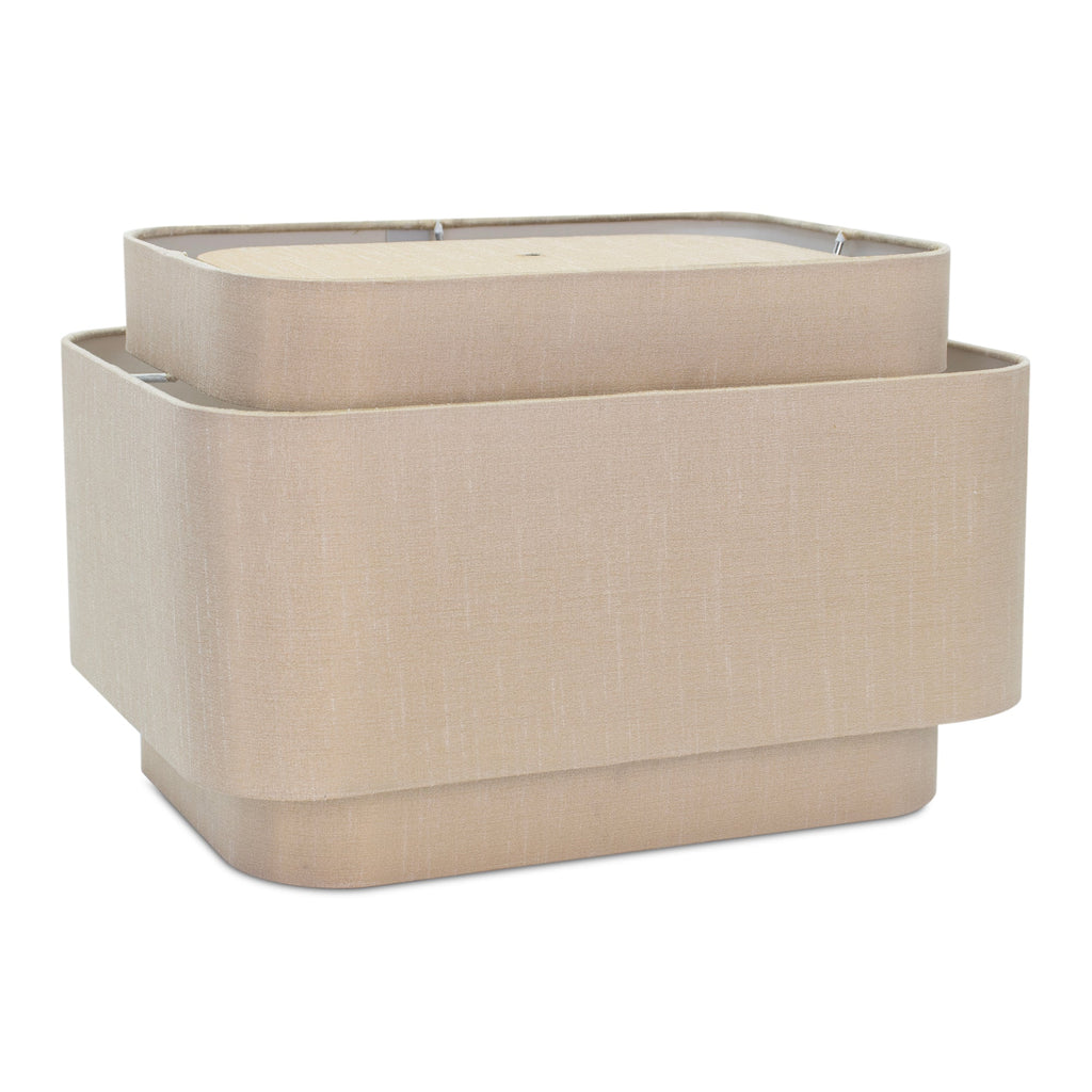 Triple Stack Tan Faux Silk Shade