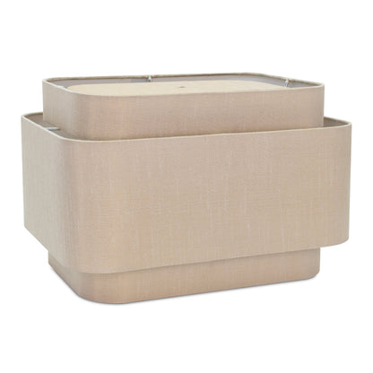Triple Stack Tan Faux Silk Shade