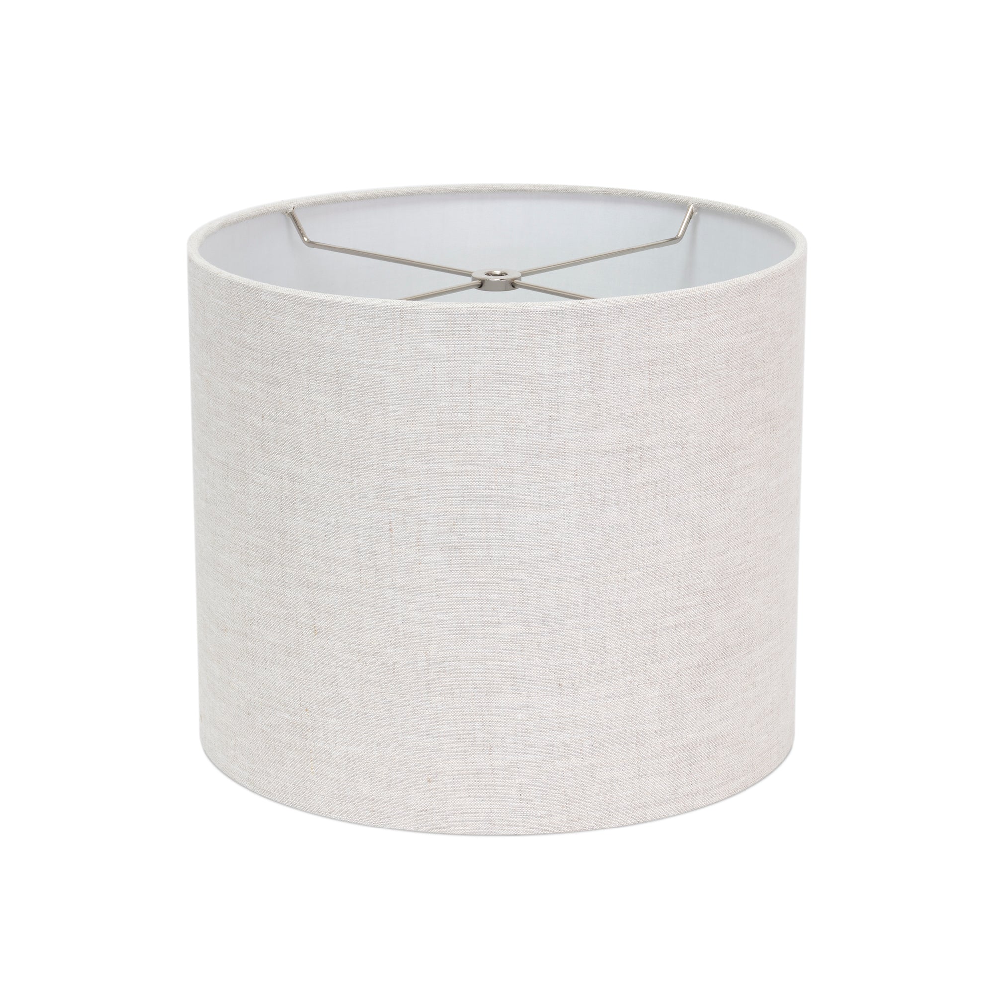 Round Gray Leinen Drum Shade 12' x 12' x 10''