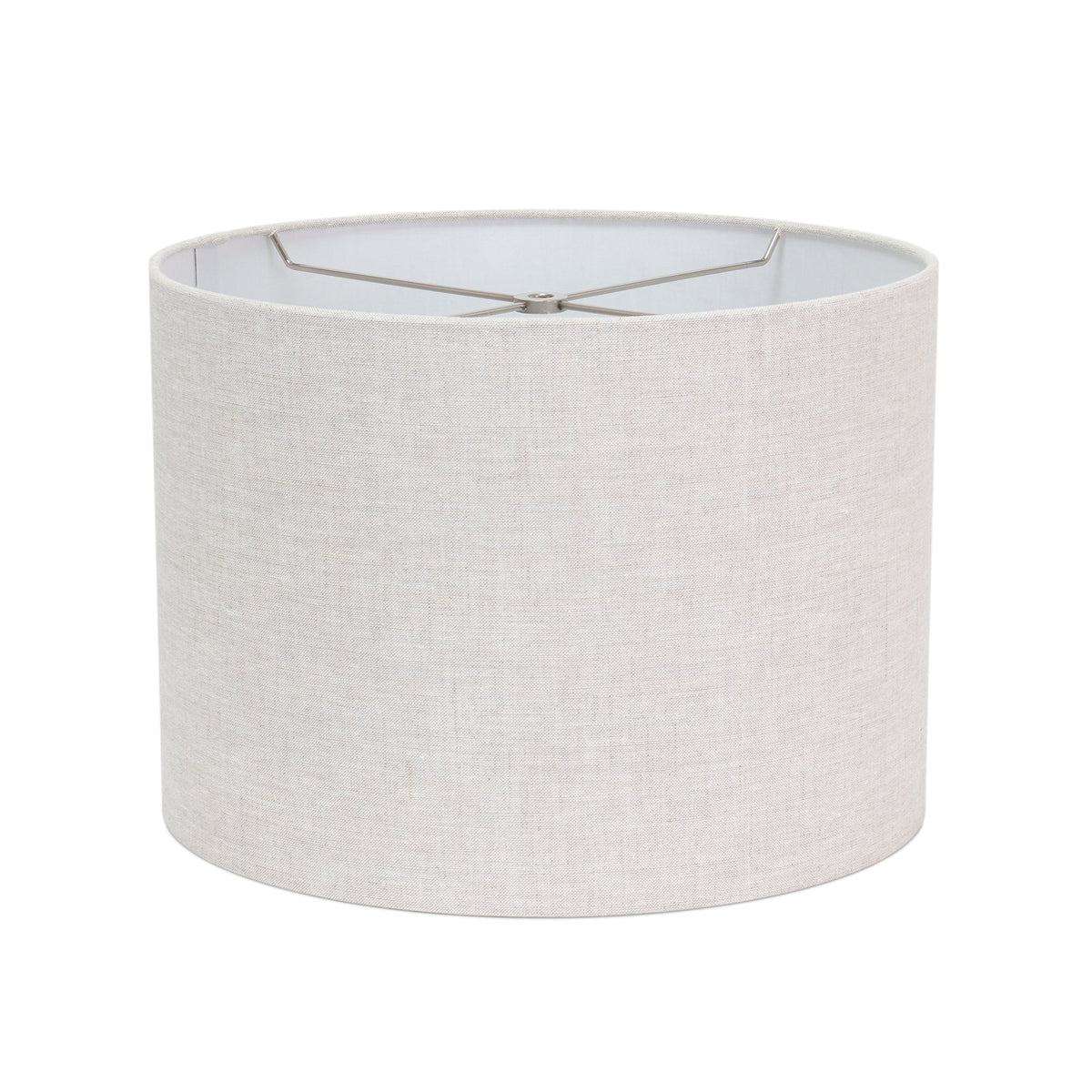 Round Gray Leinen Drum Shade 14' x 14' x 10''