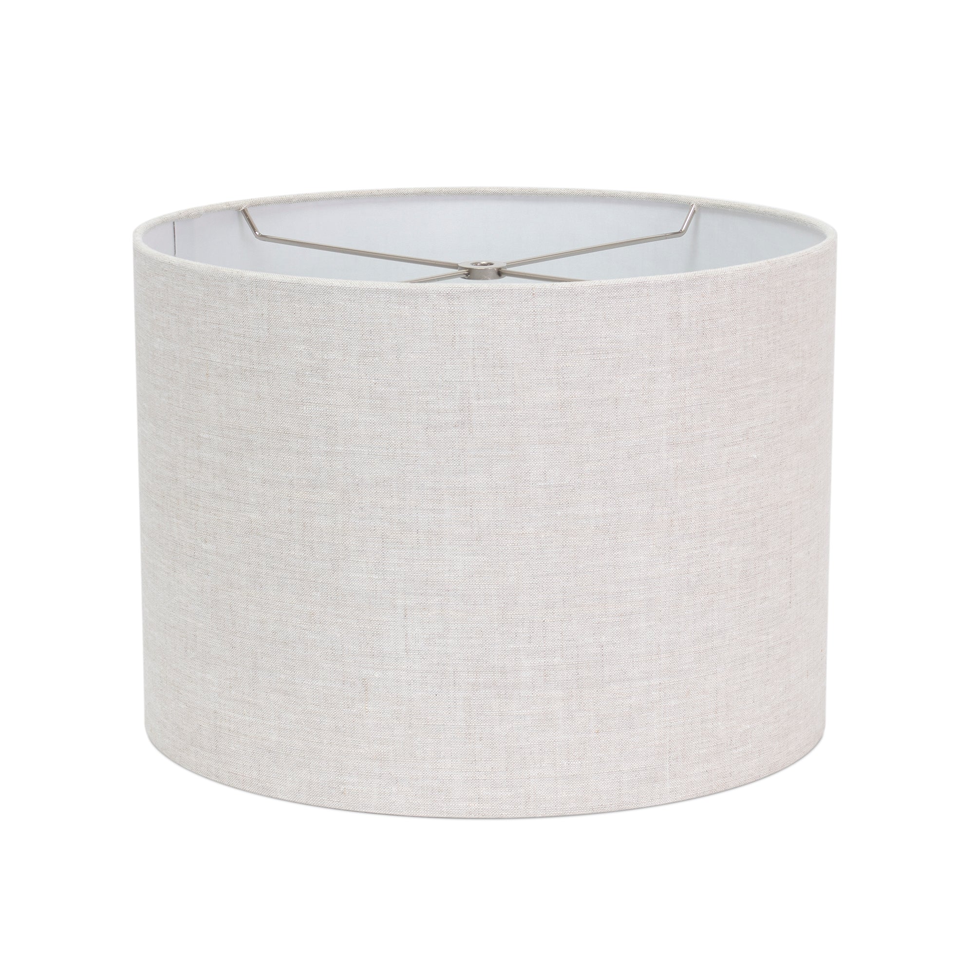 Round Gray Leinen Drum Shade 14' x 14' x 10''