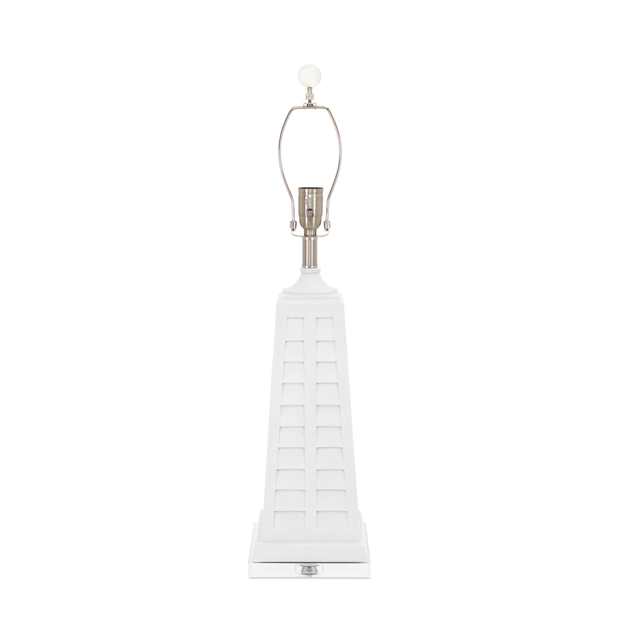 32'H Louvera Tischlampe – Weiß