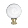 1.5' Crystal Finial w 'C' Logo Etched Inside - Gold Riser