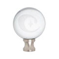 1.5' Crystal Finial w 'C' Logo Etched Inside - Silber-Riser