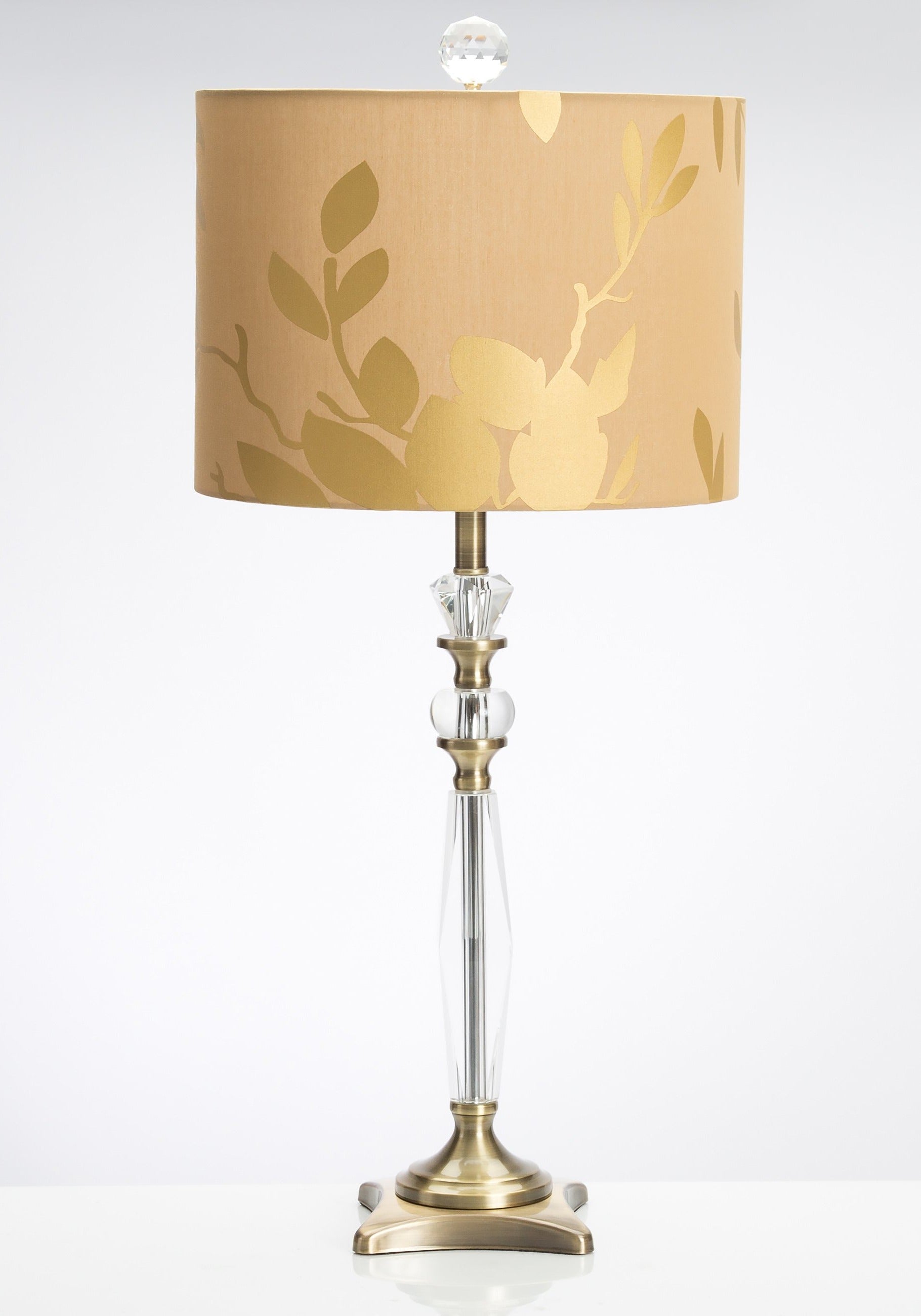 Goldene Blatttischlampe