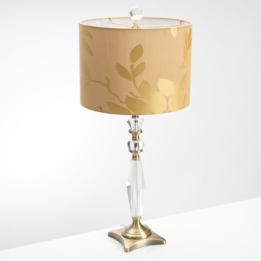 Goldene Blatttischlampe