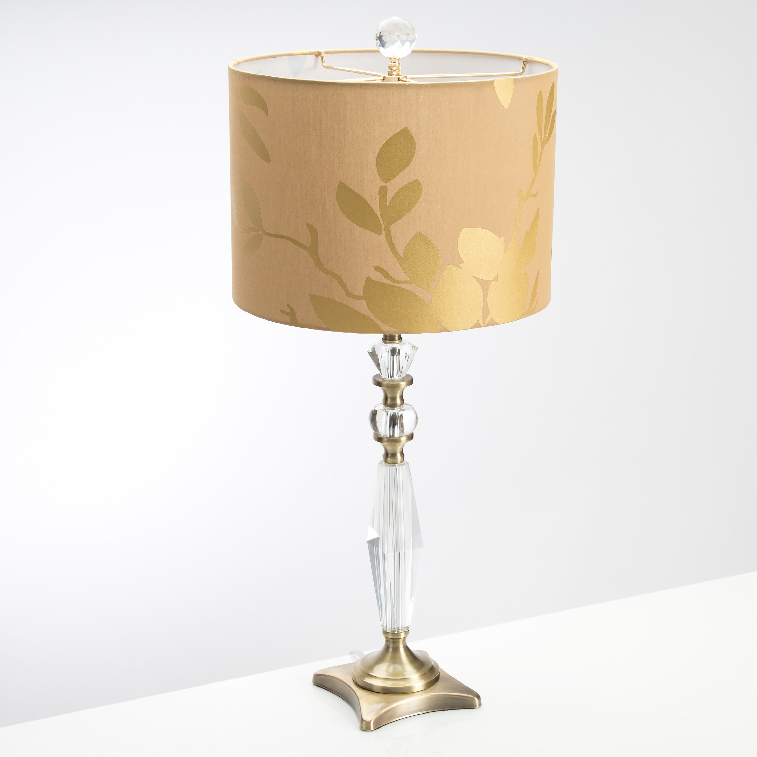 Goldene Blatttischlampe