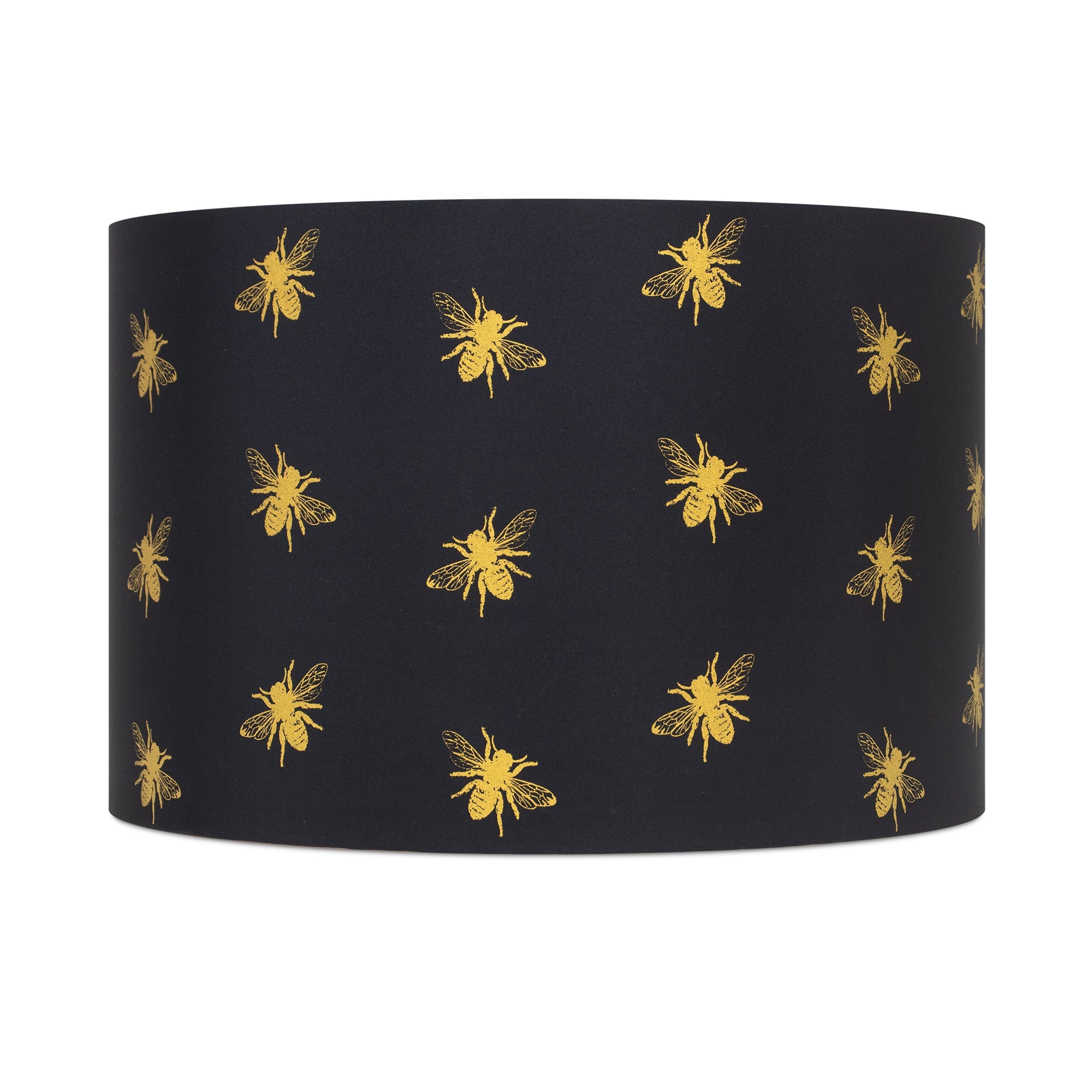 Black and Gold Bee Print Shade
