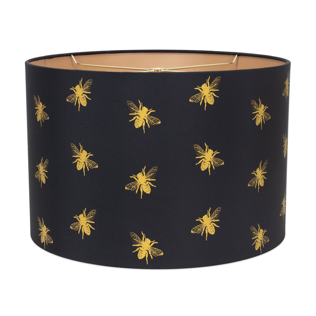 Black and Gold Bee Print Shade