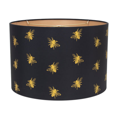 Black and Gold Bee Print Shade