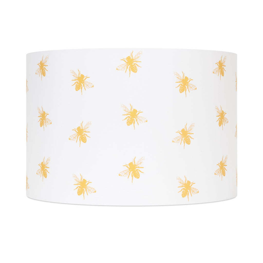 Weiße und Goldbiene Print Shade