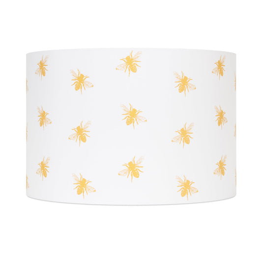 Weiße und Goldbiene Print Shade