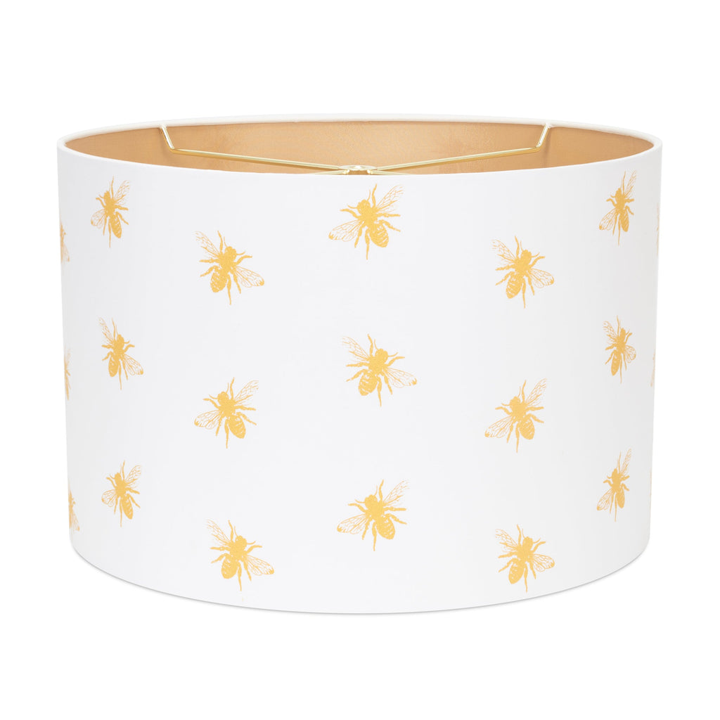 Weiße und Goldbiene Print Shade