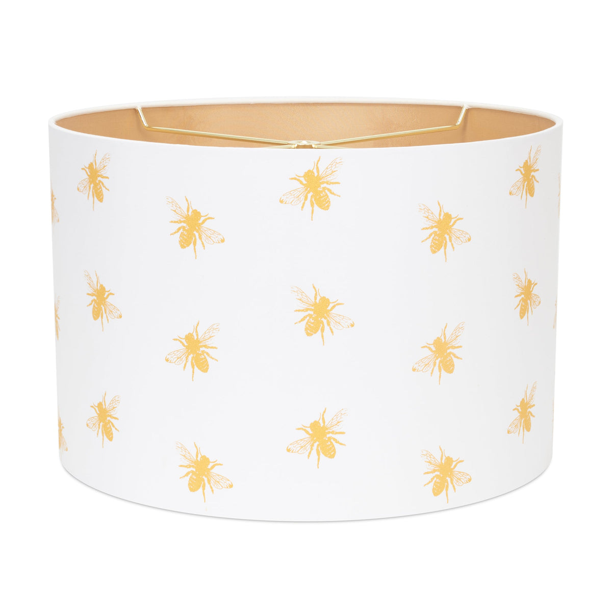 Weiße und Goldbiene Print Shade