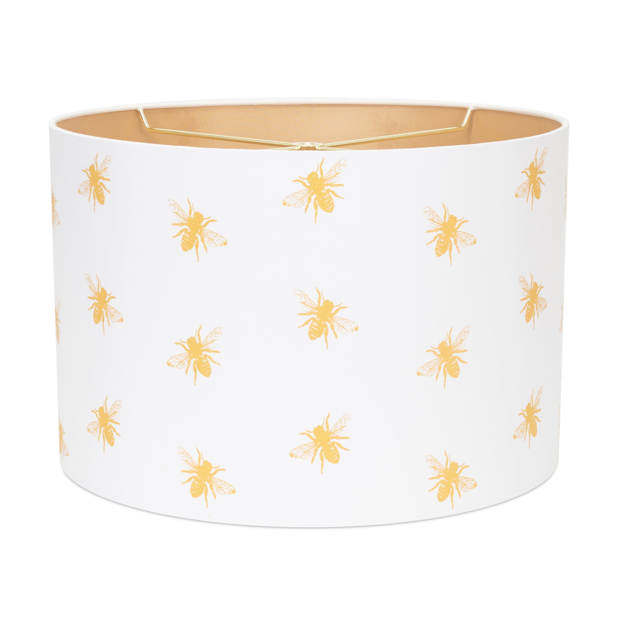 Weiße und Goldbiene Print Shade