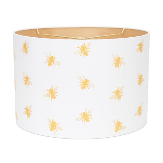 Weiße und Goldbiene Print Shade