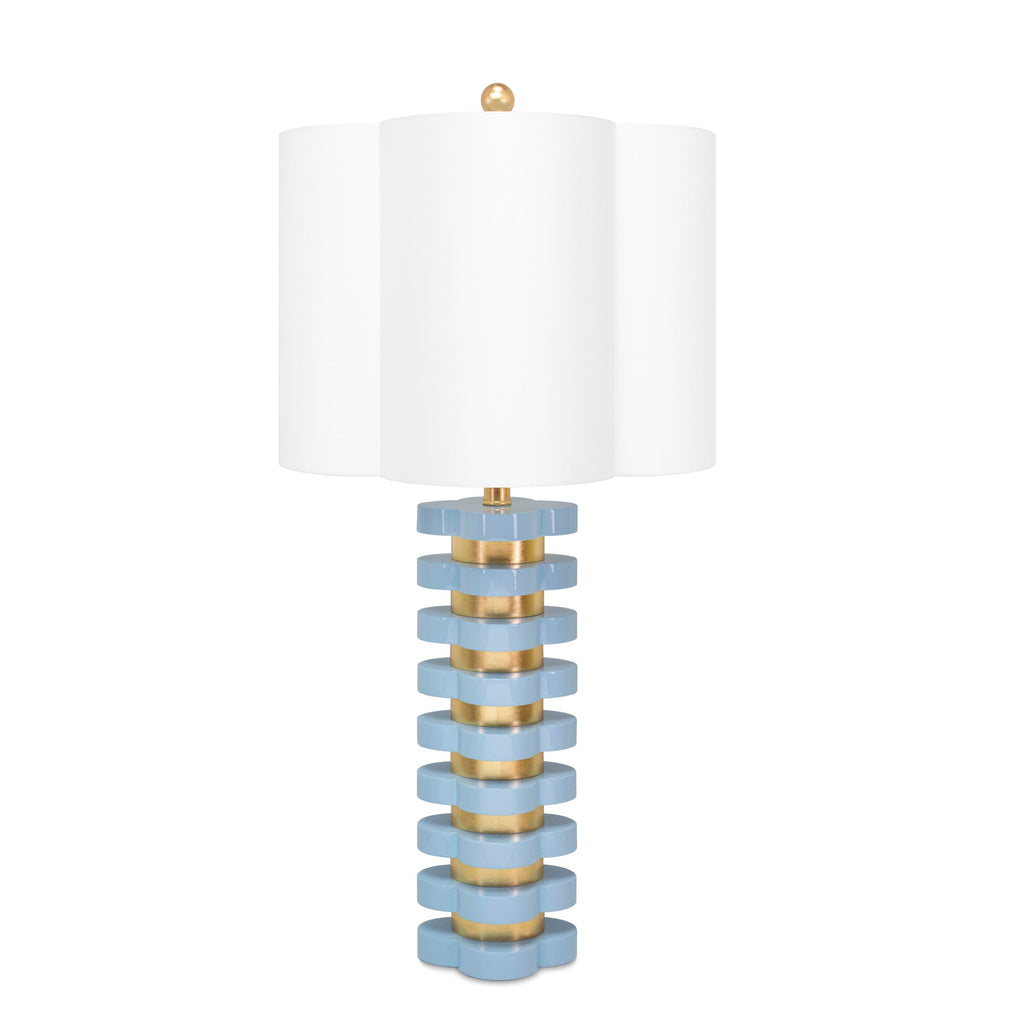 Quatrefoil Lampe Light Blue