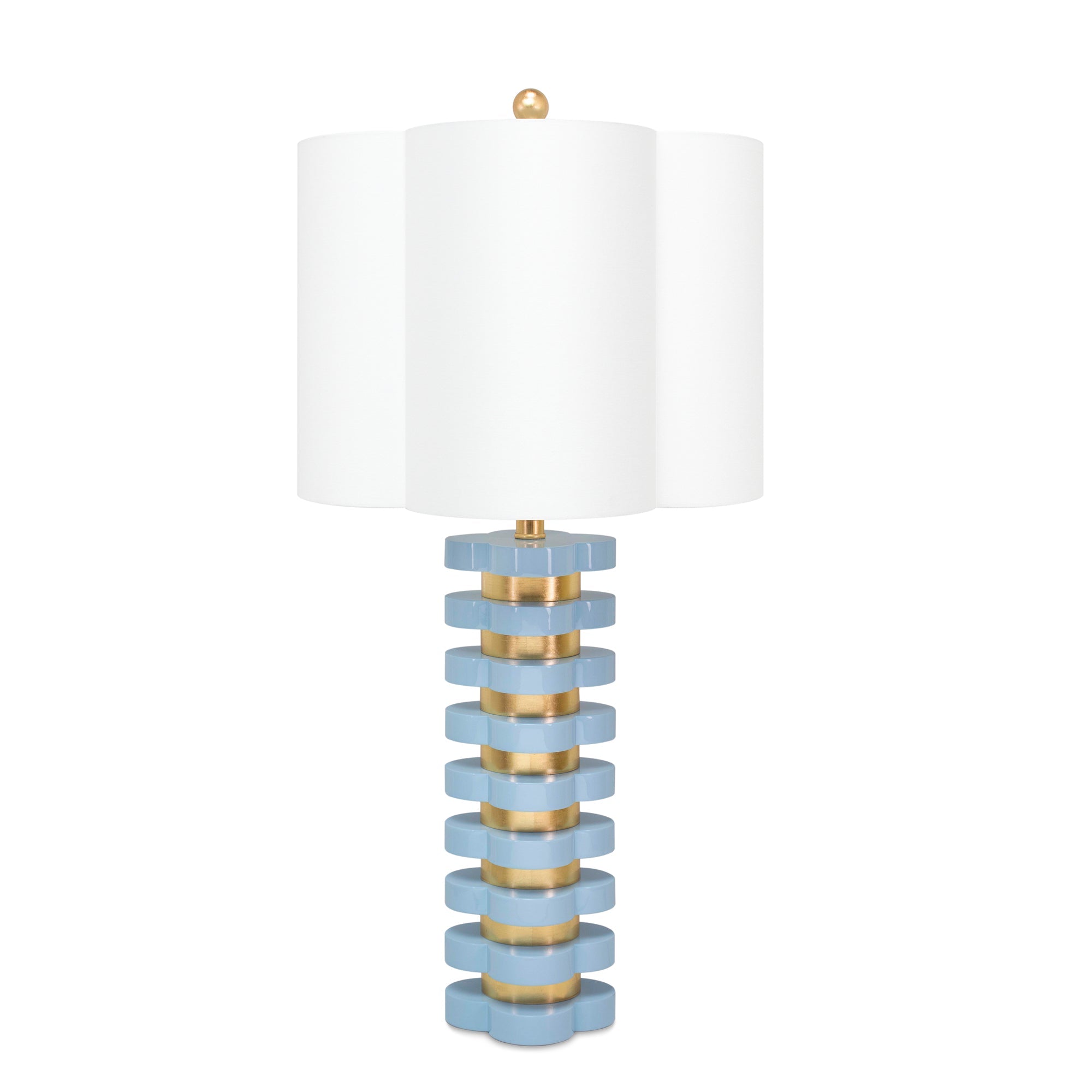 Quatrefoil Lampe Light Blue