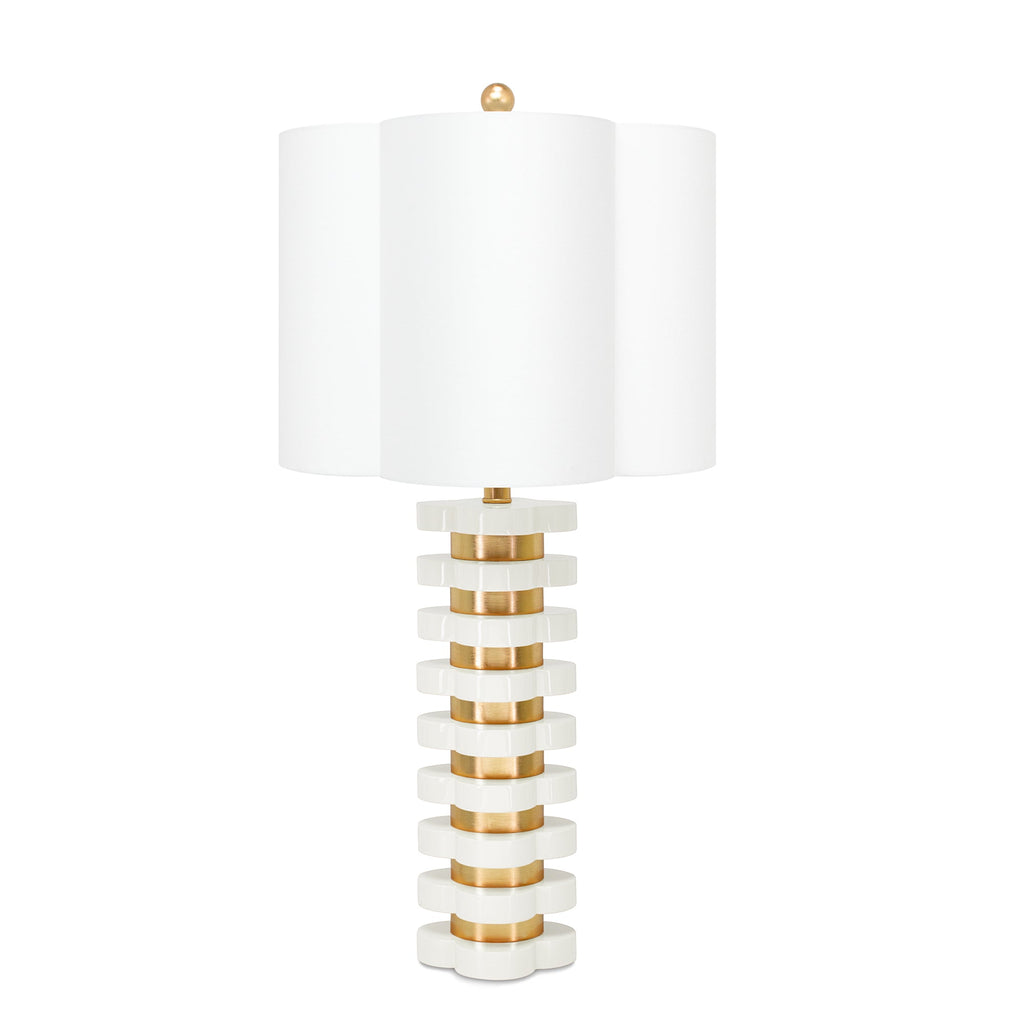 Quatrefoil Lampe Weiß