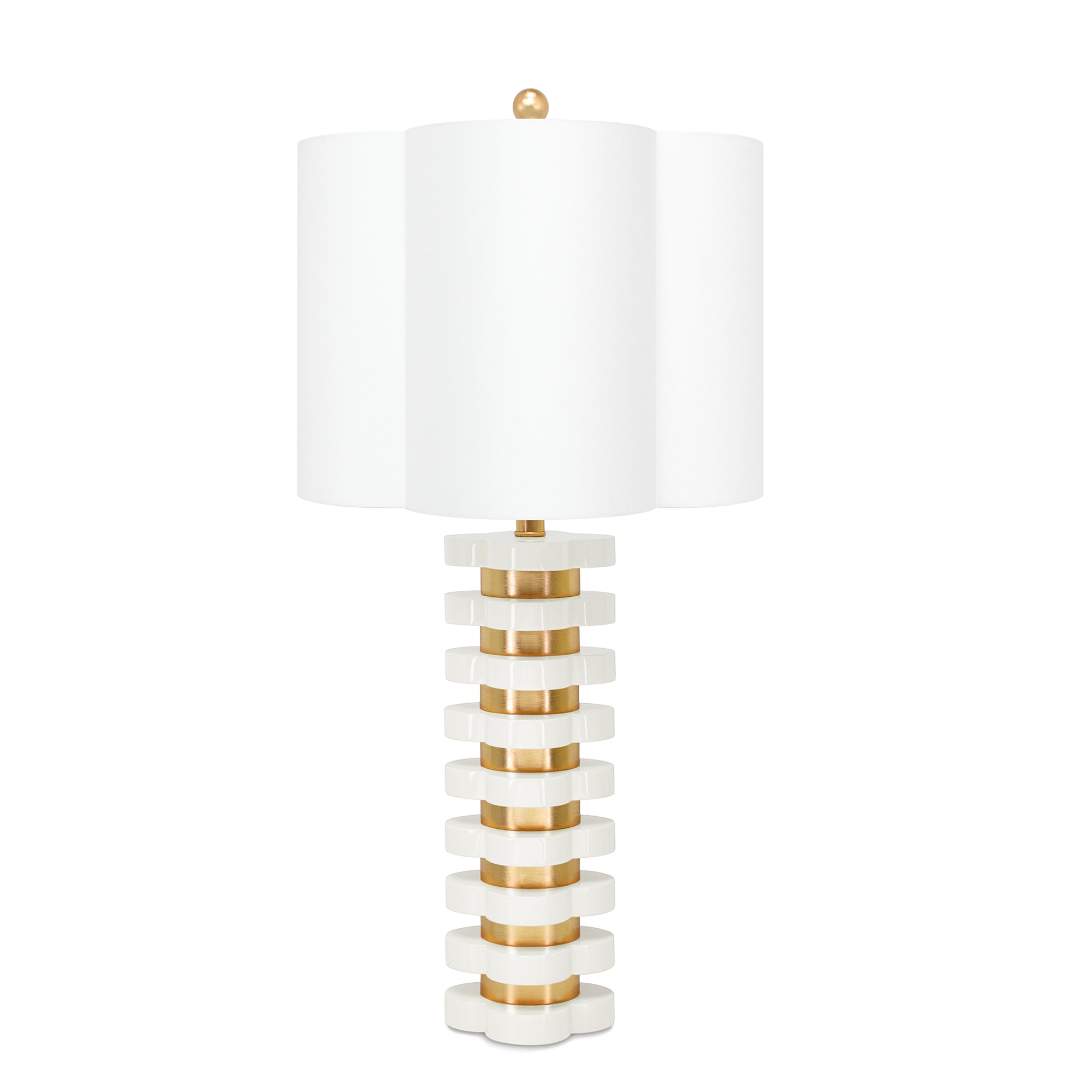 Quatrefoil Lampe Weiß