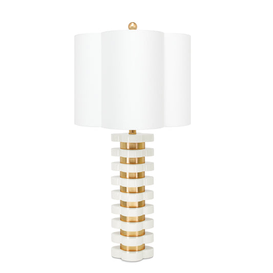 Quatrefoil Lampe Weiß