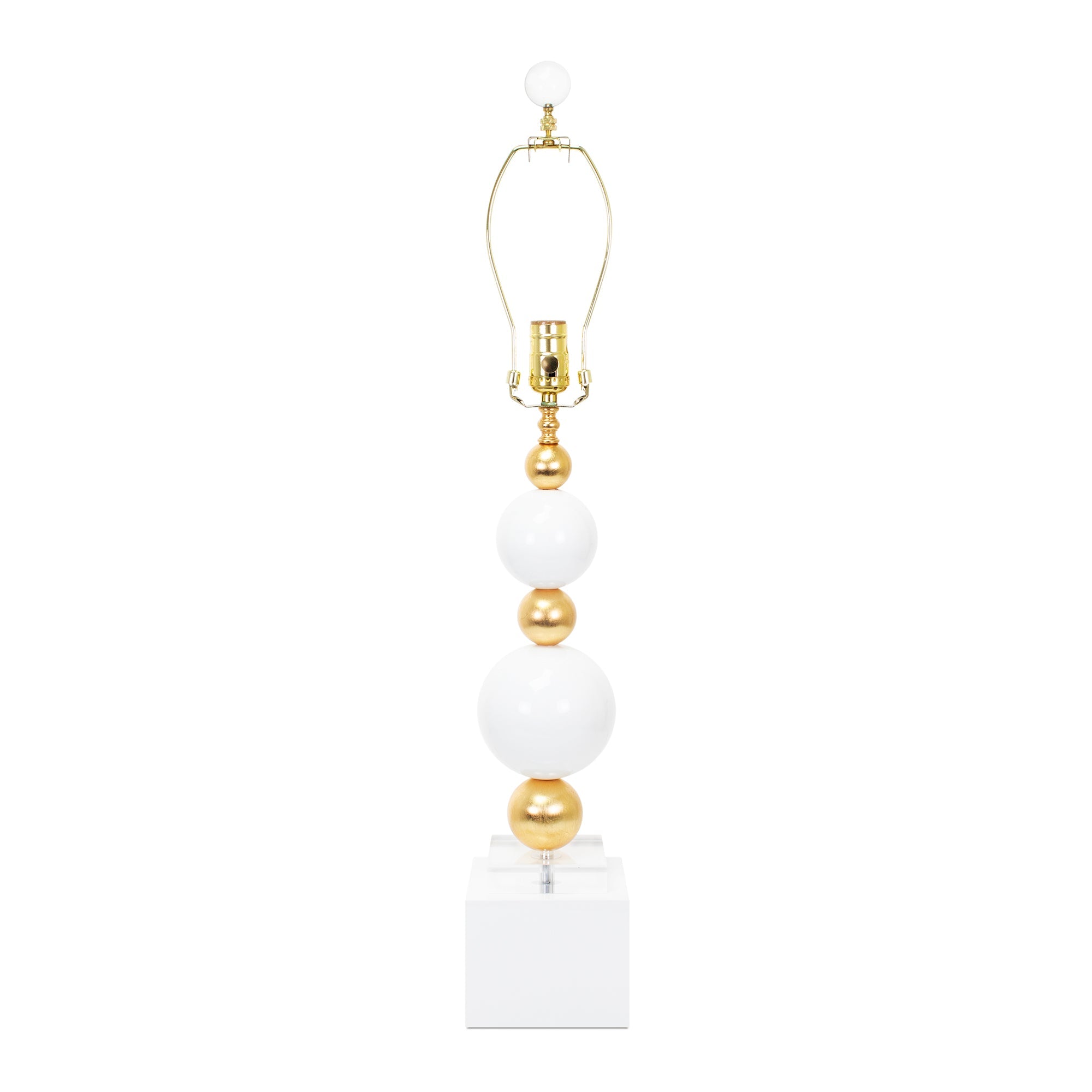 Sheridan Tischlampe Base- Weiß & Gold