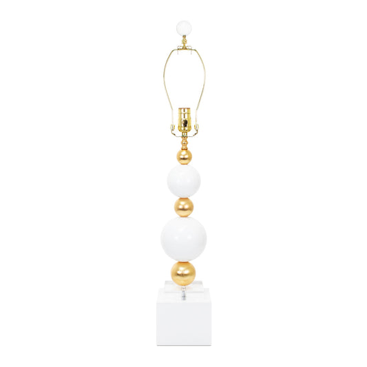 Sheridan Tischlampe Base- Weiß & Gold