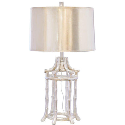 Bambustischlampe, Silber
