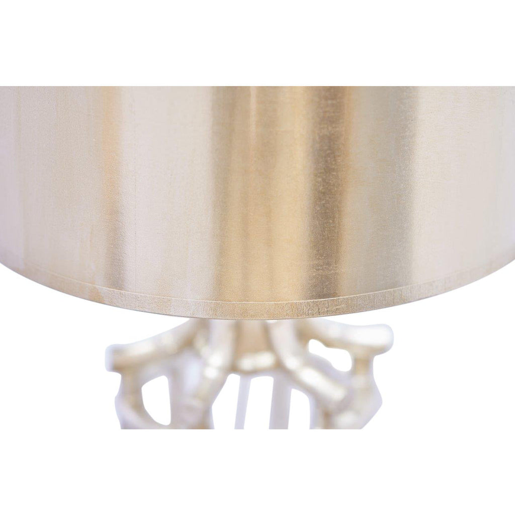 Bambustischlampe, Silber